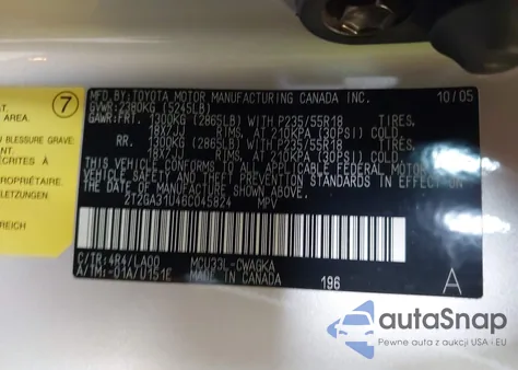 2006 Lexus Rx 330 z USA, uszkodzony, nr VIN 2T2GA31U46C045824